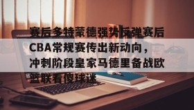 爱游戏APP-赛后多特蒙德强势反弹赛后CBA常规赛传出新动向，冲刺阶段皇家马德里备战欧篮联看傻球迷的简单介绍